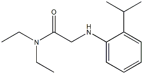 N,N-diethyl-2-{[2-(propan-2-yl)phenyl]amino}acetamide 结构式