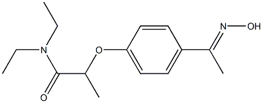 N,N-diethyl-2-{4-[1-(hydroxyimino)ethyl]phenoxy}propanamide,,结构式