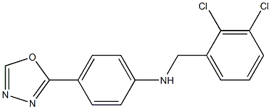 N-[(2,3-dichlorophenyl)methyl]-4-(1,3,4-oxadiazol-2-yl)aniline Structure