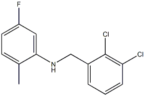 N-[(2,3-dichlorophenyl)methyl]-5-fluoro-2-methylaniline 结构式
