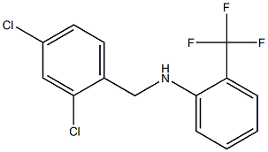 N-[(2,4-dichlorophenyl)methyl]-2-(trifluoromethyl)aniline Structure