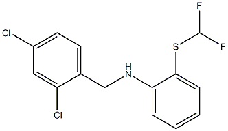 N-[(2,4-dichlorophenyl)methyl]-2-[(difluoromethyl)sulfanyl]aniline Struktur