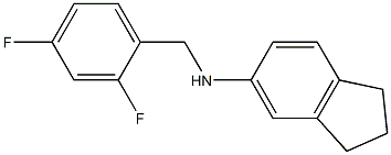 N-[(2,4-difluorophenyl)methyl]-2,3-dihydro-1H-inden-5-amine 化学構造式