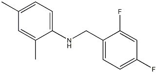 N-[(2,4-difluorophenyl)methyl]-2,4-dimethylaniline 结构式