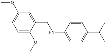 N-[(2,5-dimethoxyphenyl)methyl]-4-(propan-2-yl)aniline,,结构式