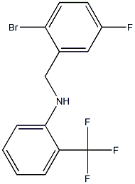 N-[(2-bromo-5-fluorophenyl)methyl]-2-(trifluoromethyl)aniline Structure