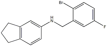 N-[(2-bromo-5-fluorophenyl)methyl]-2,3-dihydro-1H-inden-5-amine Struktur