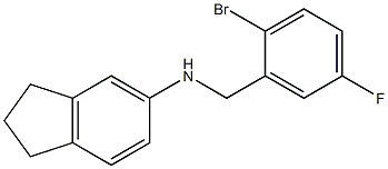 N-[(2-bromo-5-fluorophenyl)methyl]-2,3-dihydro-1H-inden-5-amine Structure