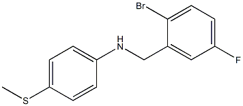 N-[(2-bromo-5-fluorophenyl)methyl]-4-(methylsulfanyl)aniline 化学構造式
