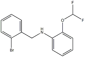 N-[(2-bromophenyl)methyl]-2-(difluoromethoxy)aniline 结构式