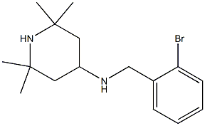 N-[(2-bromophenyl)methyl]-2,2,6,6-tetramethylpiperidin-4-amine,,结构式