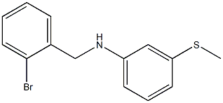 N-[(2-bromophenyl)methyl]-3-(methylsulfanyl)aniline 化学構造式