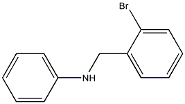 N-[(2-bromophenyl)methyl]aniline,,结构式