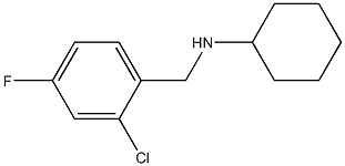 N-[(2-chloro-4-fluorophenyl)methyl]cyclohexanamine 化学構造式