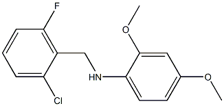 N-[(2-chloro-6-fluorophenyl)methyl]-2,4-dimethoxyaniline Struktur