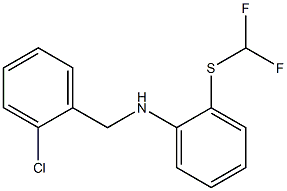 N-[(2-chlorophenyl)methyl]-2-[(difluoromethyl)sulfanyl]aniline Structure