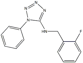 N-[(2-fluorophenyl)methyl]-1-phenyl-1H-1,2,3,4-tetrazol-5-amine,,结构式