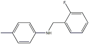 N-[(2-fluorophenyl)methyl]-4-methylaniline 结构式