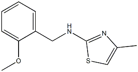 N-[(2-methoxyphenyl)methyl]-4-methyl-1,3-thiazol-2-amine,,结构式