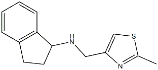 N-[(2-methyl-1,3-thiazol-4-yl)methyl]-2,3-dihydro-1H-inden-1-amine,,结构式