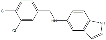N-[(3,4-dichlorophenyl)methyl]-1H-indol-5-amine 结构式