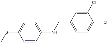 N-[(3,4-dichlorophenyl)methyl]-4-(methylsulfanyl)aniline 化学構造式