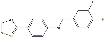 N-[(3,4-difluorophenyl)methyl]-4-(1,3,4-oxadiazol-2-yl)aniline Struktur