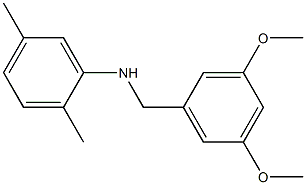 N-[(3,5-dimethoxyphenyl)methyl]-2,5-dimethylaniline 化学構造式