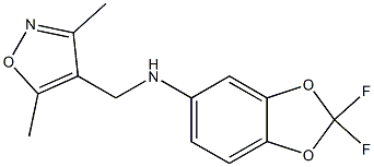 N-[(3,5-dimethyl-1,2-oxazol-4-yl)methyl]-2,2-difluoro-2H-1,3-benzodioxol-5-amine Structure