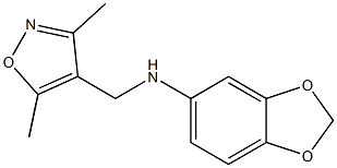 N-[(3,5-dimethyl-1,2-oxazol-4-yl)methyl]-2H-1,3-benzodioxol-5-amine Struktur