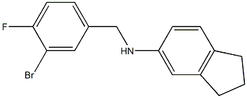 N-[(3-bromo-4-fluorophenyl)methyl]-2,3-dihydro-1H-inden-5-amine Struktur