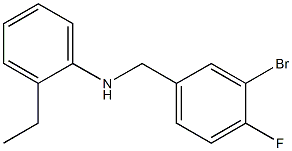 N-[(3-bromo-4-fluorophenyl)methyl]-2-ethylaniline Struktur