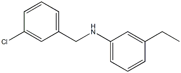N-[(3-chlorophenyl)methyl]-3-ethylaniline Structure