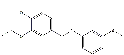 N-[(3-ethoxy-4-methoxyphenyl)methyl]-3-(methylsulfanyl)aniline Structure