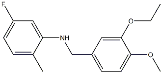 N-[(3-ethoxy-4-methoxyphenyl)methyl]-5-fluoro-2-methylaniline Struktur