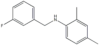 N-[(3-fluorophenyl)methyl]-2,4-dimethylaniline Struktur