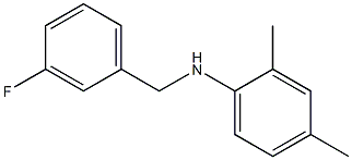 N-[(3-fluorophenyl)methyl]-2,4-dimethylaniline 结构式