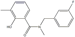 N-[(3-fluorophenyl)methyl]-2-hydroxy-N,3-dimethylbenzamide 结构式