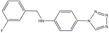 N-[(3-fluorophenyl)methyl]-4-(1H-1,2,3,4-tetrazol-1-yl)aniline Structure