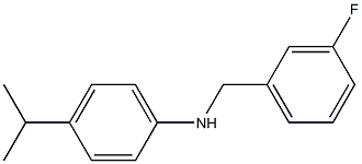 N-[(3-fluorophenyl)methyl]-4-(propan-2-yl)aniline|