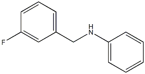 N-[(3-fluorophenyl)methyl]aniline Struktur