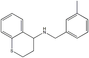 N-[(3-methylphenyl)methyl]-3,4-dihydro-2H-1-benzothiopyran-4-amine Struktur