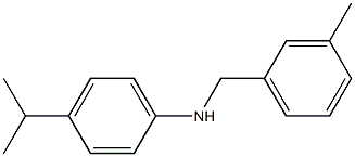 N-[(3-methylphenyl)methyl]-4-(propan-2-yl)aniline Structure