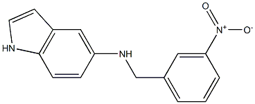 N-[(3-nitrophenyl)methyl]-1H-indol-5-amine 化学構造式