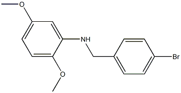 N-[(4-bromophenyl)methyl]-2,5-dimethoxyaniline Struktur