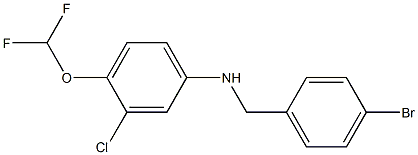 N-[(4-bromophenyl)methyl]-3-chloro-4-(difluoromethoxy)aniline Struktur