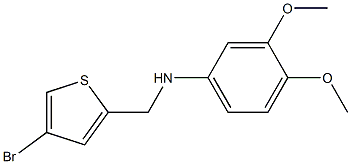 N-[(4-bromothiophen-2-yl)methyl]-3,4-dimethoxyaniline Struktur