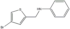 N-[(4-bromothiophen-2-yl)methyl]aniline 化学構造式