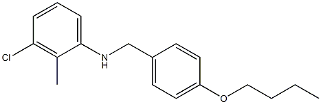 N-[(4-butoxyphenyl)methyl]-3-chloro-2-methylaniline 结构式