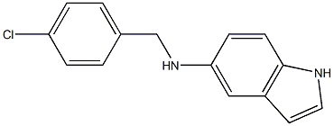 N-[(4-chlorophenyl)methyl]-1H-indol-5-amine 化学構造式